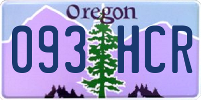 OR license plate 093HCR
