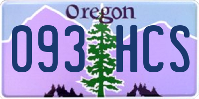 OR license plate 093HCS