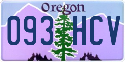OR license plate 093HCV