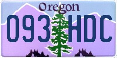 OR license plate 093HDC