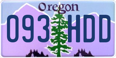 OR license plate 093HDD