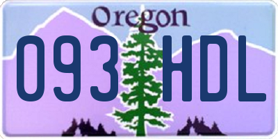 OR license plate 093HDL