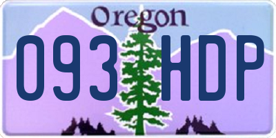 OR license plate 093HDP