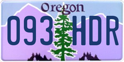 OR license plate 093HDR