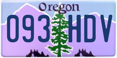 OR license plate 093HDV