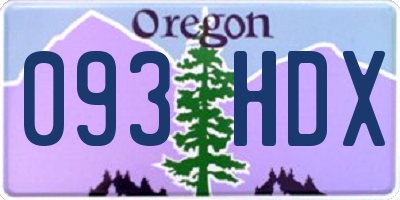 OR license plate 093HDX