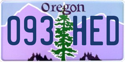 OR license plate 093HED