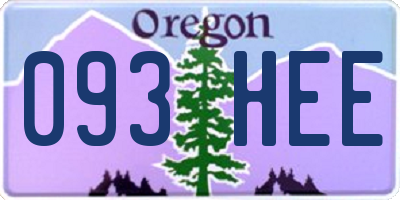 OR license plate 093HEE