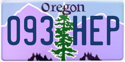 OR license plate 093HEP