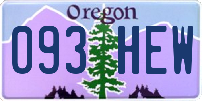 OR license plate 093HEW