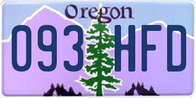 OR license plate 093HFD