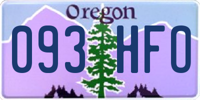OR license plate 093HFO