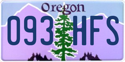 OR license plate 093HFS