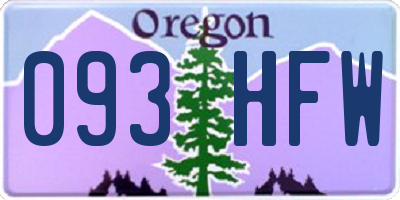 OR license plate 093HFW