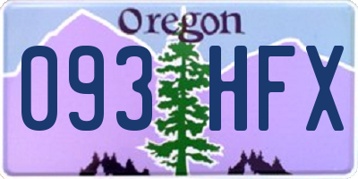 OR license plate 093HFX