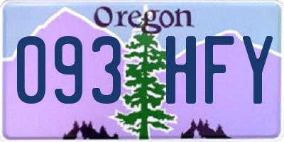 OR license plate 093HFY