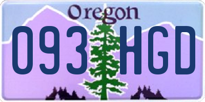 OR license plate 093HGD