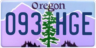 OR license plate 093HGE