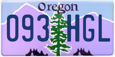 OR license plate 093HGL
