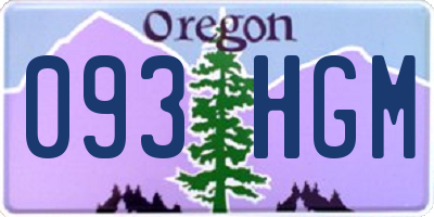 OR license plate 093HGM