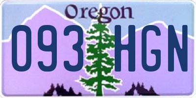 OR license plate 093HGN