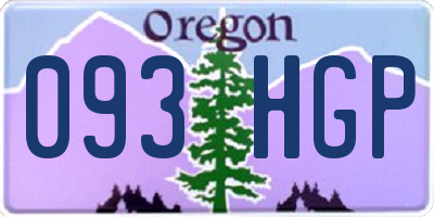 OR license plate 093HGP