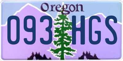 OR license plate 093HGS