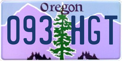 OR license plate 093HGT