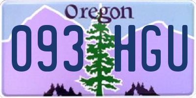 OR license plate 093HGU