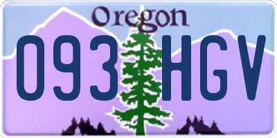 OR license plate 093HGV