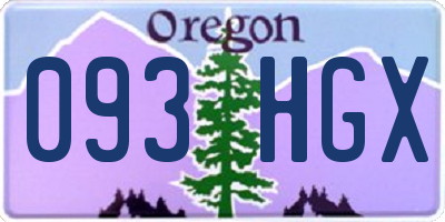 OR license plate 093HGX
