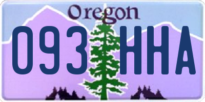 OR license plate 093HHA