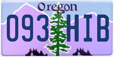 OR license plate 093HIB