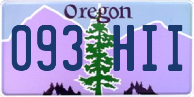 OR license plate 093HII