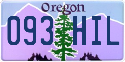 OR license plate 093HIL