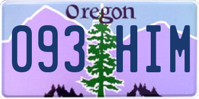 OR license plate 093HIM