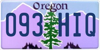 OR license plate 093HIQ