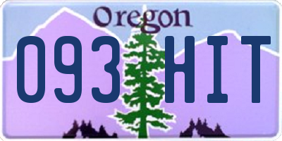 OR license plate 093HIT