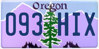 OR license plate 093HIX