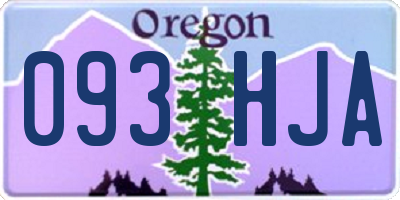 OR license plate 093HJA