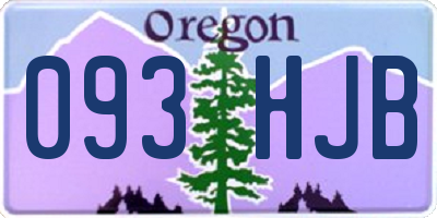 OR license plate 093HJB