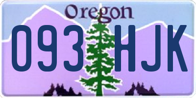 OR license plate 093HJK