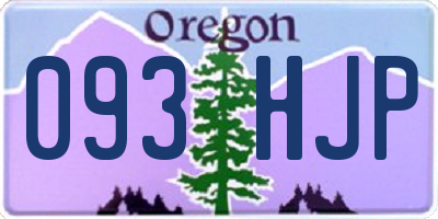 OR license plate 093HJP