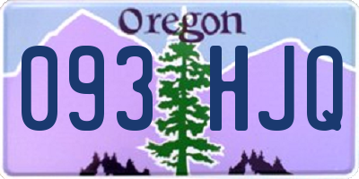 OR license plate 093HJQ