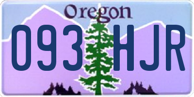 OR license plate 093HJR