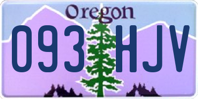OR license plate 093HJV