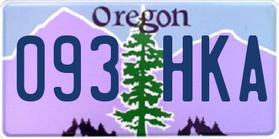 OR license plate 093HKA