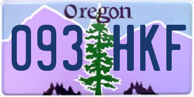 OR license plate 093HKF