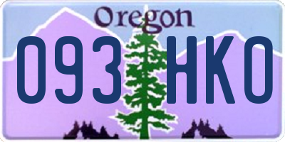 OR license plate 093HKO