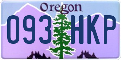 OR license plate 093HKP